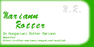 mariann rotter business card